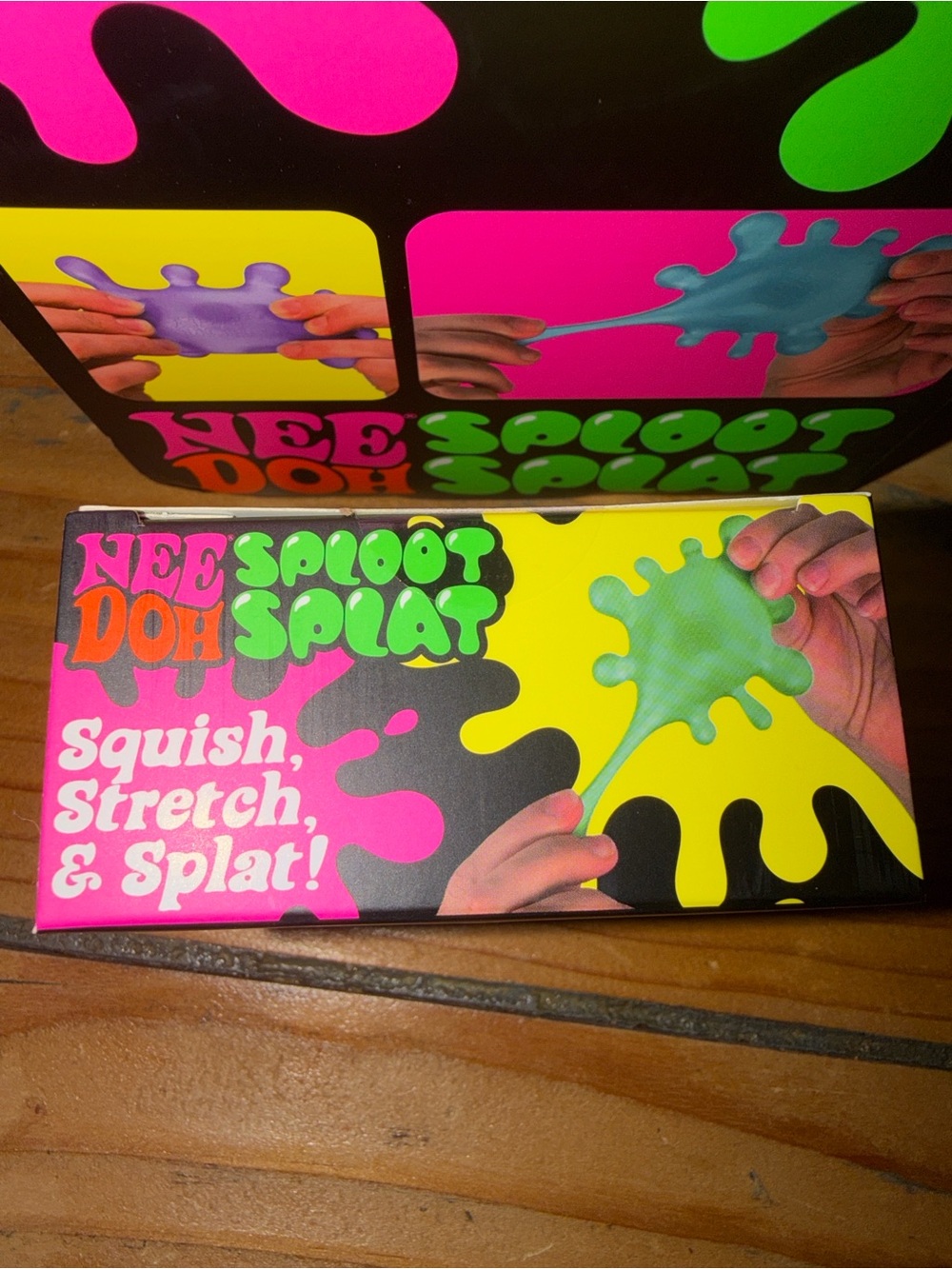 Nee Doh Sploot Splat Kids Stress Toy - Neon Green Authentic - Picture 4 of 6